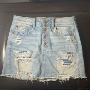 american eagale jean skirt